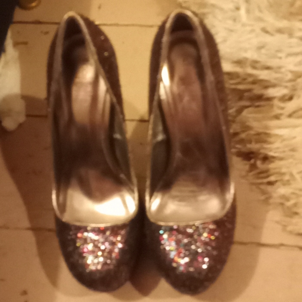 Sparkly platform heels